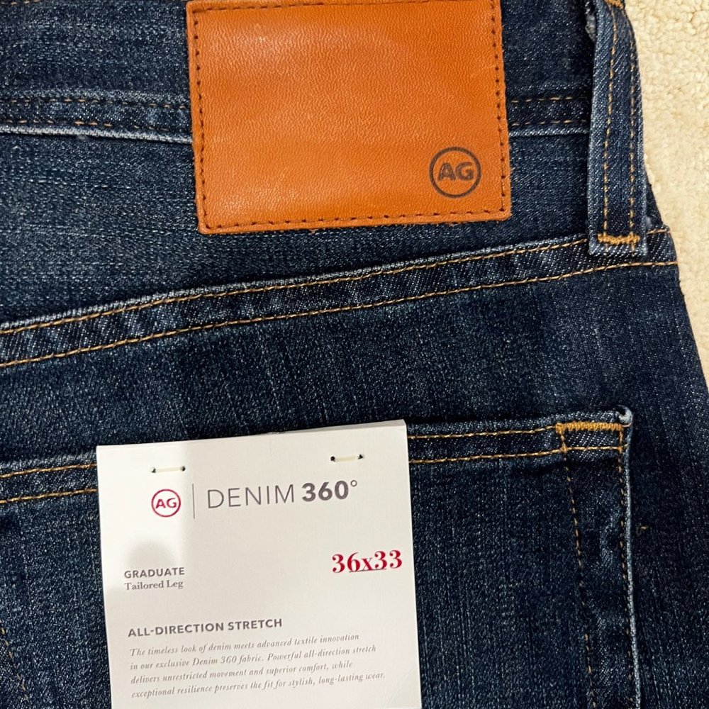 AG Jeans Graduate Tailored Leg Jeans for Men 4 Years Varsity Size 36